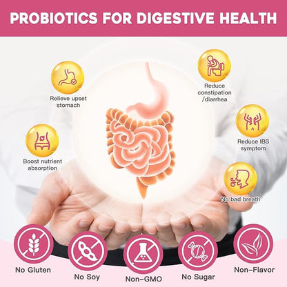 NATURE TARGET Probiotics for Women Digestive Health & Urinary Tract Health with D Mannose & Cranberry
