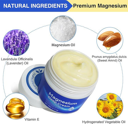 Magnesium Oil for Feet, Magnesium Lotion, Magnesium Cream, Topical Magnesium Chloride, High Concentration Genuine Zechstein Topical Magnesium Chloride