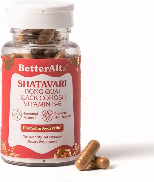 Shatavari Capsules | with Dong Quai & Black Cohosh | Helps with Meno Support | Supplement for Women | 1-Month Pack
