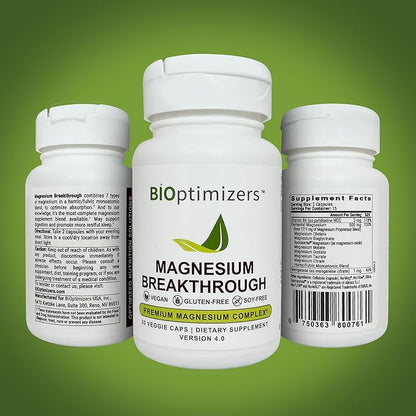 Magnesium Breakthrough 4.0 Supplement – Contains 7 Forms of Magnesium: Glycinate, Malate, Citrate, and More – Natural Sleep and Brain Health Support – 30 Capsules