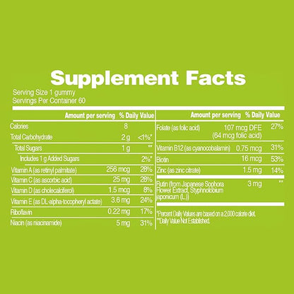 Kids Immunity Gummy - Dietary Supplement with Vitamins for Kids & Children - Chewable Multivitamin Booster Gummies with B12, Zinc, Vitamin C, D, E, A - Gluten Free & Halal - 60 Gummies (5.3 oz)