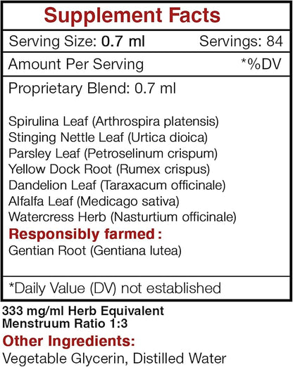 Secrets Of The Tribe - Iron Secret, Iron Rich Formula, Herbal Supplement Blend Drops Alcohol-Free Liquid Extract 2 Fl Oz