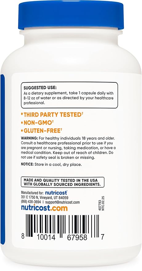 Nutricost Yohimbine HCl 5mg, 240 Capsules (2 Bottles) - Extra Strength - Gluten Free & Non-GMO