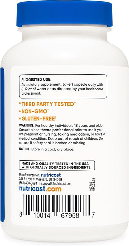 Nutricost Yohimbine HCl 5mg, 240 Capsules (2 Bottles) - Extra Strength - Gluten Free & Non-GMO