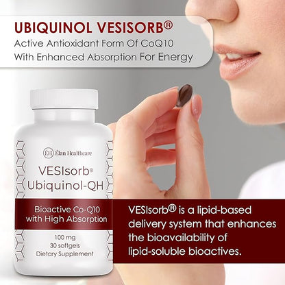 VESIsorb Ubiquinol-QH 100 mg Softgels, 30 Count