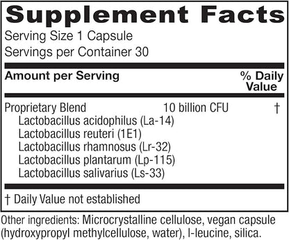 Vitanica FemEcology, Vaginal and Intestinal Probiotic Support, Vegetarian, 30 Capsules