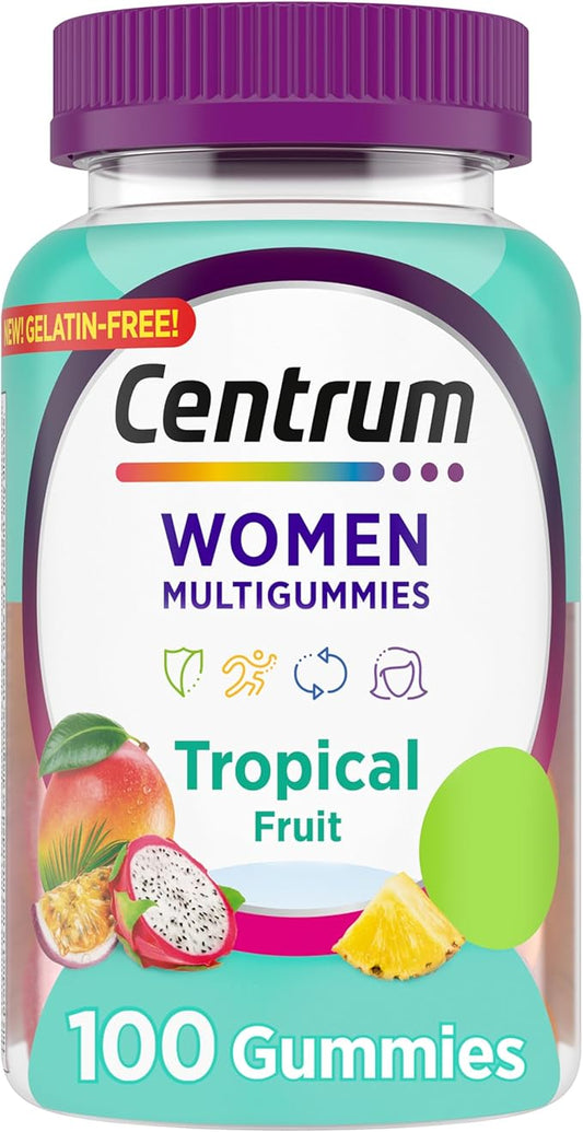 Centrum Women’s Multivitamin Gummies, Immune, Energy, Healthy Appearance Support, 100 Count, 50 Day Supply
