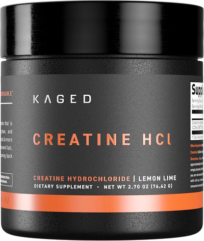 Kaged Creatine HCl Powder, Lemon Lime, Muscle Building and Recovery Supplement, Patented Formula, Highly Soluble Powder, 75 Servings