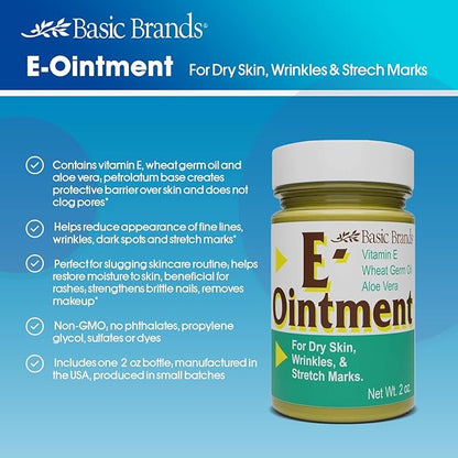 Basic Brands Vitamin E Ointment, 2 oz, Original