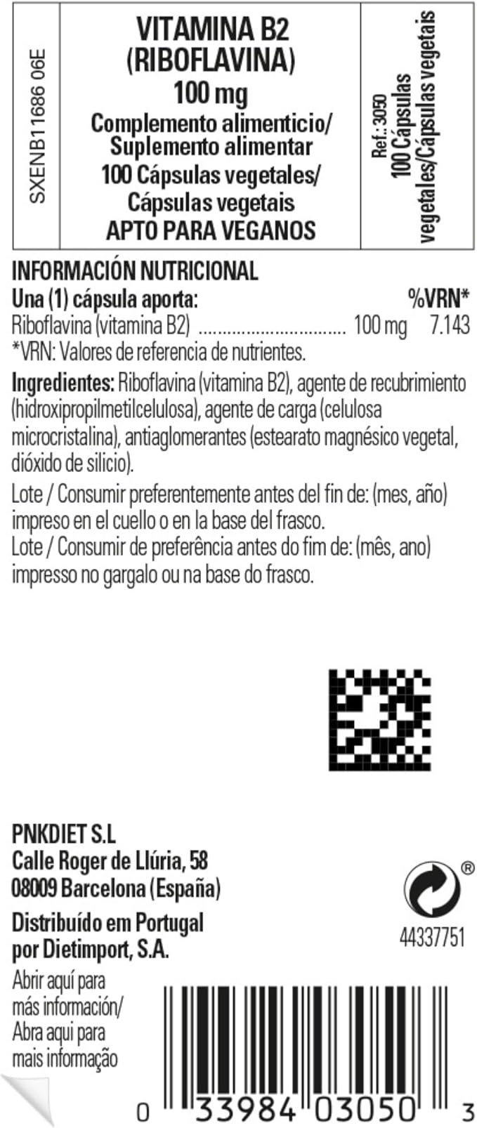 Solgar Vitamin B2 (Riboflavin) 100 mg Vegetable Capsules, 100 Count