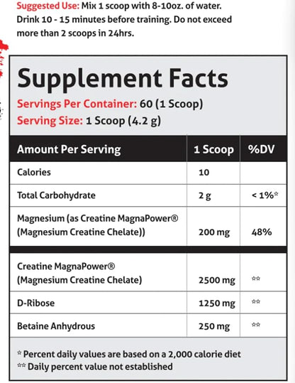 Creatine Chaos, Promotes Lean Muscle Growth, Unflavored, Aids Muscle Recovery, Post-Workout Supplement, Veteren Owned and Operated (60 Servings, Magnesium Creatine Chelate)
