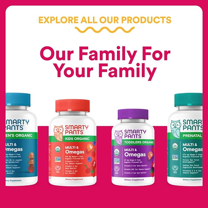 SmartyPants Women's Multivitamin Gummies - Improved Formula: Omega 3 (DHA/EPA), Methylfolate, CoQ10, Vitamin D3, C, Vitamin B12, B6, A, K & Zinc, Inositol, Gluten Free, 90 Count (30 Day Supply)