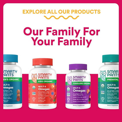 SmartyPants Women's Multivitamin Gummies - Improved Formula: Omega 3 (DHA/EPA), Methylfolate, CoQ10, Vitamin D3, C, Vitamin B12, B6, A, K & Zinc, Inositol, Gluten Free, 90 Count (30 Day Supply)