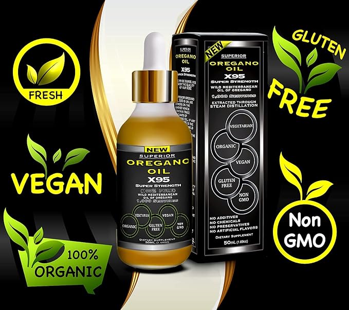 Fulvic Humic Acid Ionic Trace Minerals with Electrolytes Liquid Supplement Plus Oregano Oil Drops Super Strength More Versatile Then Oil of Oregano Softgels and Capsules