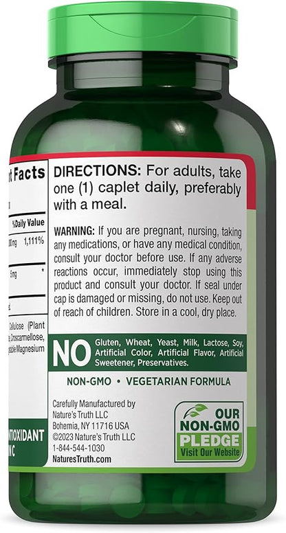 Nature's Truth Vitamin C 1000mg with Rose HIPS Caplets | 300 Count | Vegetarian, Non-GMO & Gluten Free Supplement