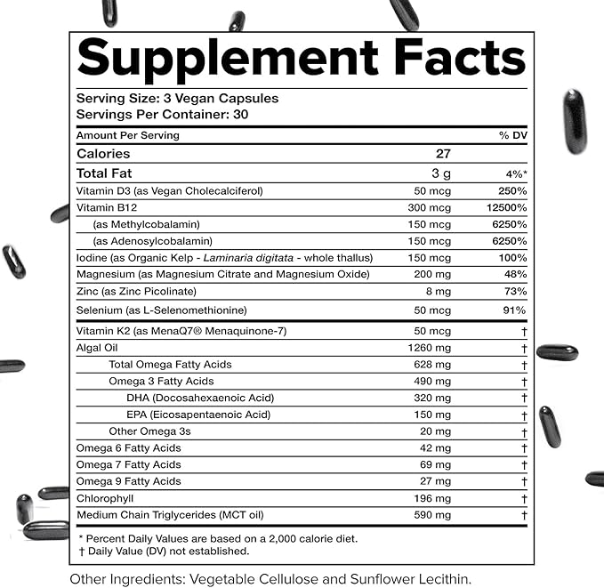Complement Omega Complex & Essential Multivitamin Bundle – Comprehensive Vegan Nutritional Support for Optimal Health and Wellness (30 Servings Each)