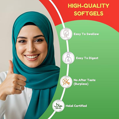 Halal Vitamin D, Halal Vitamin D3, 5000 IU Softgels, 120 Servings. Non-GMO, Gluten-Free, Supports: Structure, Bones, Teeth, Heart, Muscle & Immune Functions