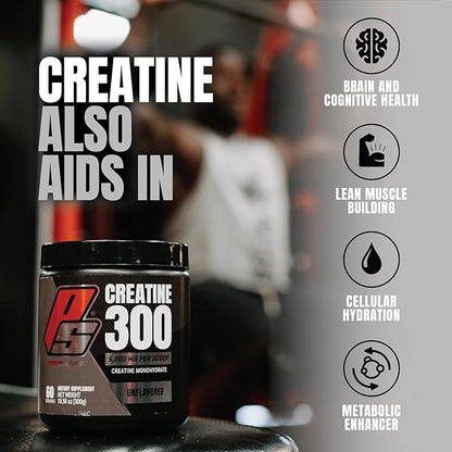 PROSUPPS Creatine Monohydrate Powder for Men & Women, Unflavored - 5000,mg of Micronized Creatine - Gym Workout Supplement for Muscle Gain & Recovery - Sugar-Free, Soy & Gluten-Free - 60 Servings