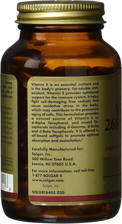 Solgar Vitamin E 268 Mg (400 Iu) 100 Servings, 100 Count (Pack of 12)