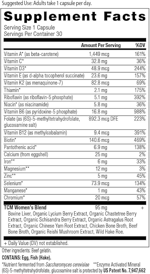 Ancient Nutrition, Multivitamin Womens 1 Day, 30 Count