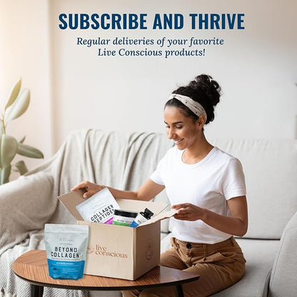 Live Conscious Colostrum Powder - Grass Fed Colostrum Supplement with Lactoferrin for Iron Absorption - Bovine Colostrum an Immune System Supplement