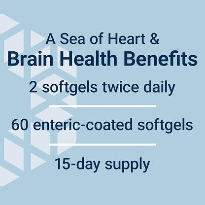 Life Extension Super Omega-3 EPA/DHA Fish Oil, Sesame Lignans & Olive Extract – Heart Health, Brain Health, Inflammation Health Support, Gluten-Free, Enteric-Coated, Non-GMO, 60 Softgels