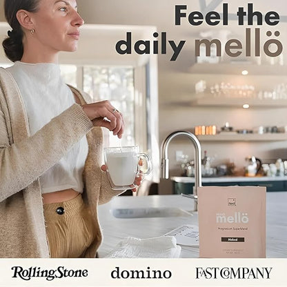 Mellö Magnesium Supplement Superblend Powder - Magnesium Glycinate with L-Theanine, GABA, and 70 Trace Minerals - Supports Sleep, Relaxation, Balanced Energy - Pomegranate Flavor, 30 Servings