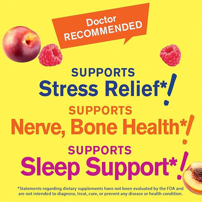 Magnesium Citrate 250mg + Vitamin B12 1000mcg, Gummies Bundle - Great Tasting, Vitamin Supplement, Gluten Free, GMO Free, Chewable Gummy