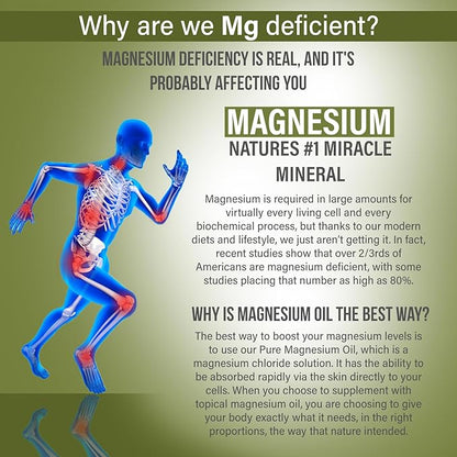 Topical Magnesium Spray with Aloe Vera - Pure Magnesium Oil Spray for Stress Relief - USP Grade Aloe Vera Magnesium Spray for Sleep - 12 Fl Oz