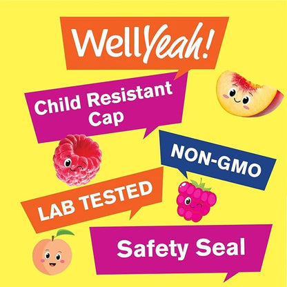 Magnesium Citrate Gummies for Kids - Chewable Stress Relief Supplement for Children - Natural Calm, Mood Support, Non-GMO, Gluten Free - Natural Sourced Flavors - 60 Gummies