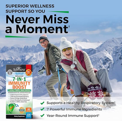 BioSchwartz Respiratory & Immune Lung Support Supplement with Quercetin (1 Month Supply) Plus 7 in 1 Immune Support Supplement with Antioxidants (2 Month Supply)