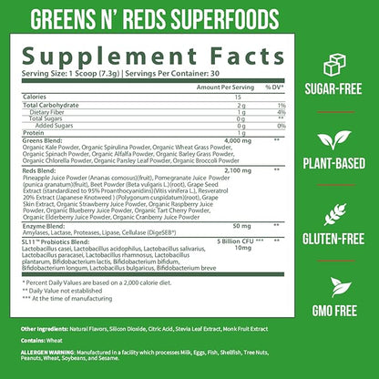 GOBIOTIX Super Greens & Collagen Bundle - Vitality Boost with Organic Spirulina & Hair-Skin-Nails Support - 30 Servings Each