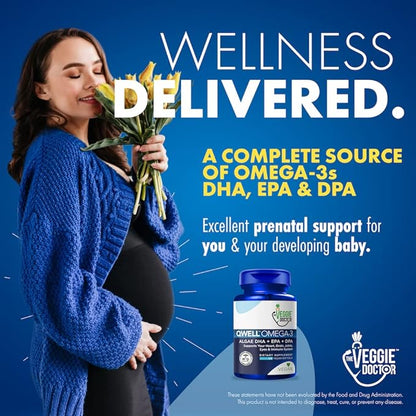 Vegan Omega 3 Supplement - Omega 3 Fish Oil Alternative - No Carrageenan – Plant Based Algae Omega3 Fatty Acid Supplements - DHA, EPA, DPA - Heart, Brain, Joint, Eye, Immune Support