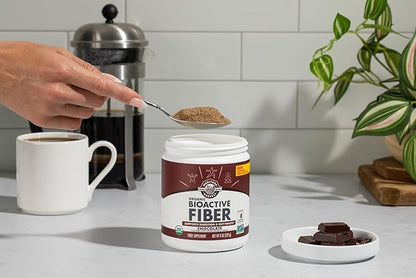 Manitoba Harvest Organic BioActive Fiber Supplement with 7g Fiber per Serving, Digestive Hemp & Psyllium Husk Powder, Non-GMO, Vegan & Kosher, 8oz, Chocolate