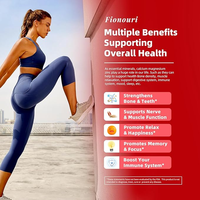 Calcium Magnesium Zinc Gummies with Vitamin D3 & K2 - High Potency Enhanced Absorption -60 Strawberry Gummies Flavored