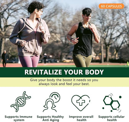 Astragalus Root Organic Extract 650mg, Schisandra Berries, Ligustrum Berry, 80% American Ginseng, Immune System Antioxidants Supports, Healthy Aging, Made in USA