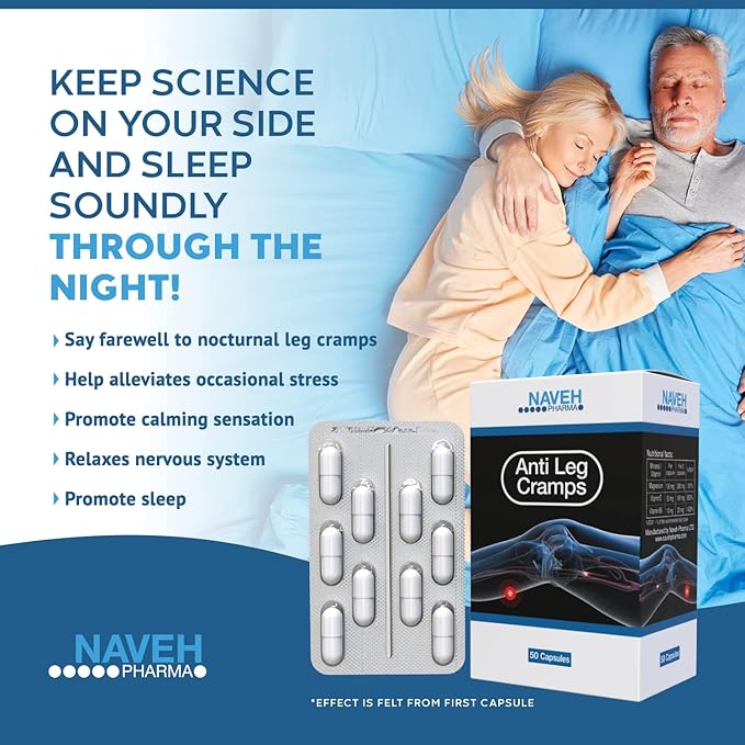 MAGNOX Anti-Leg Cramps Magnesium Supplement for Muscle Cramps -190mg Magnesium for Leg Cramps at Night, High Absorption Magnesium for Nocturnal Leg & Feet Cramps with Vitamin E and B6 (50 caps)