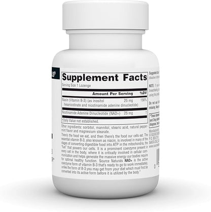 Source Naturals NAD+, Coenzymated B-3, Supports Cellular Energy*, 25 mg - 30 Lozenges