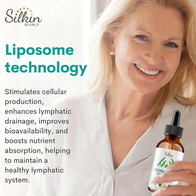 Liposomal Lymphatic Drainage Drops - Immune and Lymphatic Support Supplements - Detox Cleanse - Lymphedema Relief - PureLymphSwell Blend,Echinacea & Dandelion - 2 fl oz，30 Servings