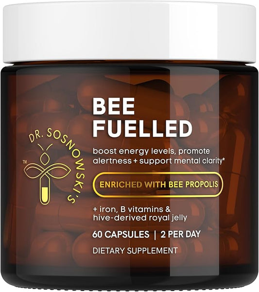 Dr Sosnowski's Bee Fuelled Daily Energy Supplement Daily Mental + Physical Energy Metabolism, Vegetable Capsules, 60ct