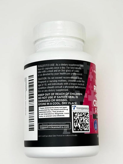 Clean Nutraceuticals Vaginal Probiotics for Women with Cranberry, D-Mannose, Prebiotics, pH Balance Support, Feminine Health, Urinary Tract Cleanse – Capsule Alternative to Gummies – 60 Count