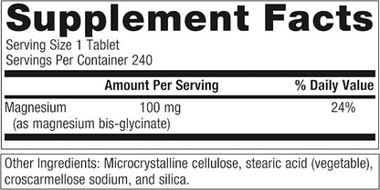 Metagenics Magnesium Glycinate - Highly Absorbable - Support for Sleep, Stress Relief, Muscle, Bone, Heart & Nerve Health - Gluten-Free - Non-GMO - Vegetarian - 240 Tablets
