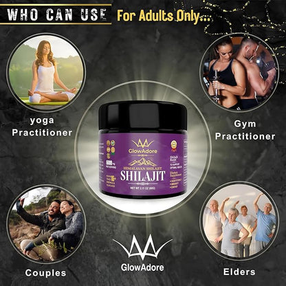 Shilajit Pure Himalayan Organic - 60g - Shilajit for Men - Shilajit for Women - Pure Shilajit - Tested for Safety - Himalayan shilajit - for Immune System Booster & Vitality - shilajit Resin