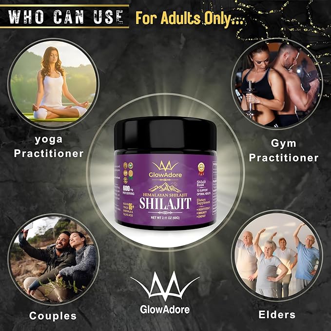 Shilajit Pure Himalayan Organic - 60g - Shilajit for Men - Shilajit for Women - Pure Shilajit - Tested for Safety - Himalayan shilajit - for Immune System Booster & Vitality - shilajit Resin