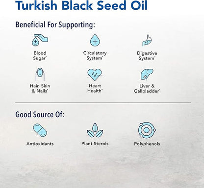North American Herb & Spice Black Seed Oil - 12 fl oz - Digestive & Immune Support - Contains Oreganol P73 Oregano Oil & Rosemary Oil - Non-GMO - 72 Servings