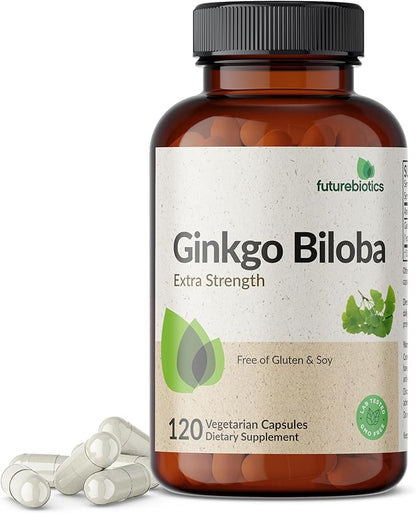 Futurebiotics Ginkgo Biloba Extra Strength Supports Brain Function & Memory Support, 120 Vegetarian Capsules
