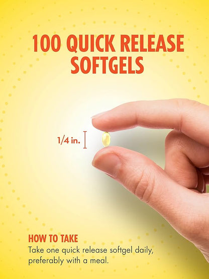 Sundance Vitamin D3 1000iu | 100 Softgels | High Potency Formula | Non-GMO and Gluten Free Supplement