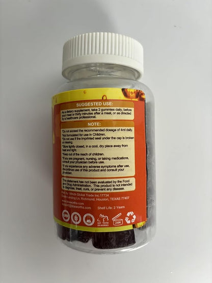 (2 Pack) Black Seed Oil Sea Moss Gummies with Ashwagandha, Burdock Root, Linden Honey, Elderberry, Turmeric, Vitamin C, D3 & Zinc - Supports Immunity, Joints, Digestion, Hair & Skin, Vegan Gummies 120
