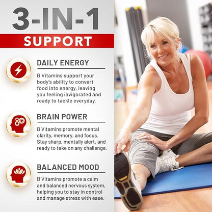 Divine Bounty Super B Complex Vitamins - All B Vitamins Including B12, B1, B2, B3, B5, B6, B7, B9, Folic Acid - Vitamin B Supplement - Support Healthy Energy Metabolism - 90 Vegetarian Capsules
