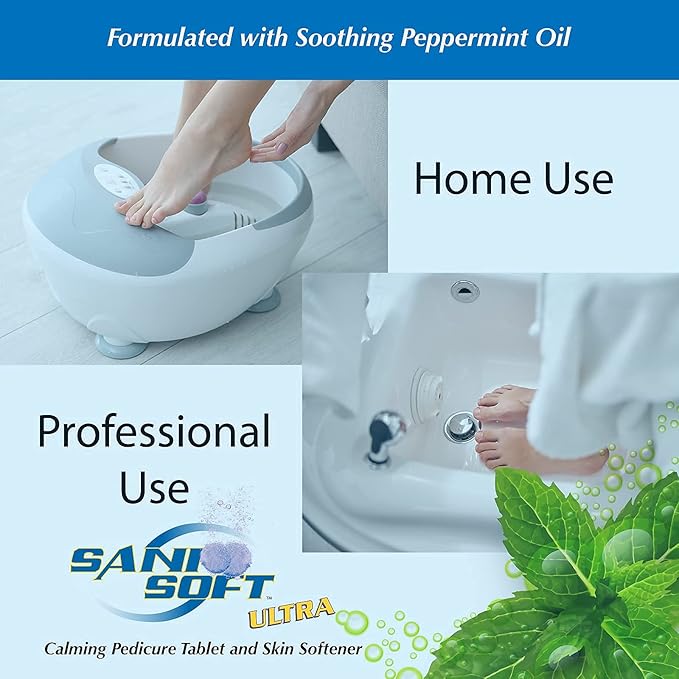 SANI CARE Sani-Soft Peppermint Formulated with Relaxing Peppermint Oil and Aloe Vera 150 Tabs SAN0200